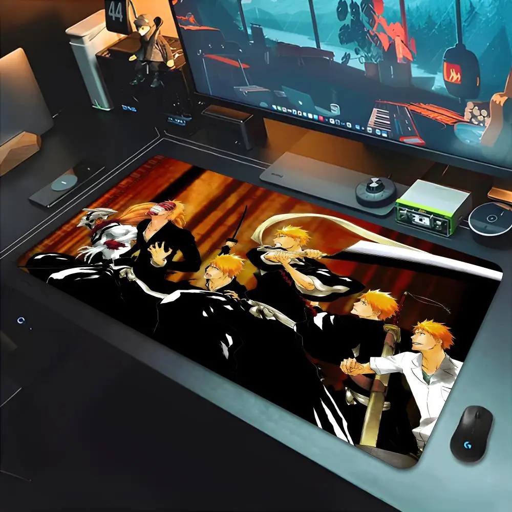 Anime Bleachedes Kurosaki Ichigos  Mouse Pad Tapetes de Mesa Teclado, Borracha Kawaii, Tapete de Mesa Antiderrapante, XXL,90x40c