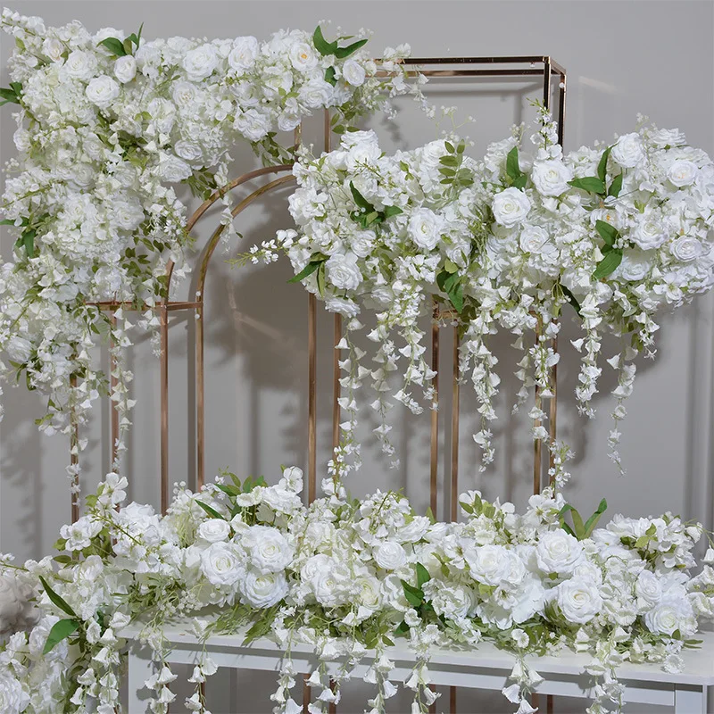 New Hanging Lily of The Valley Floral Wedding Stage Background Arrangement Arch Window Exhibition Hall Decoration Row of Flower