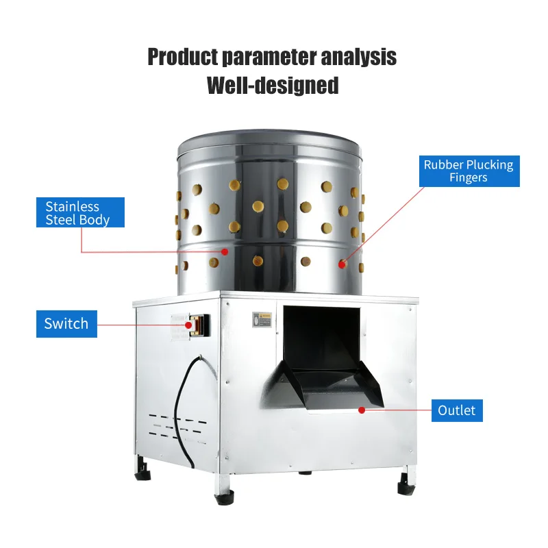 OLumeuse a Poulet a Vendre Deplumeuse De Poulet Feather Removal Cleaning Wet Plucking Processing Quail Defeatherin Machine