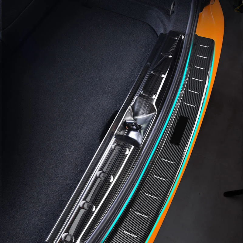 

For Mini Cooper F55 5 Doors F56 3 Doors Car Rear Bumper Sticker Trunk Guard Protective Door Sill Cover Trim Car Accessories 2023