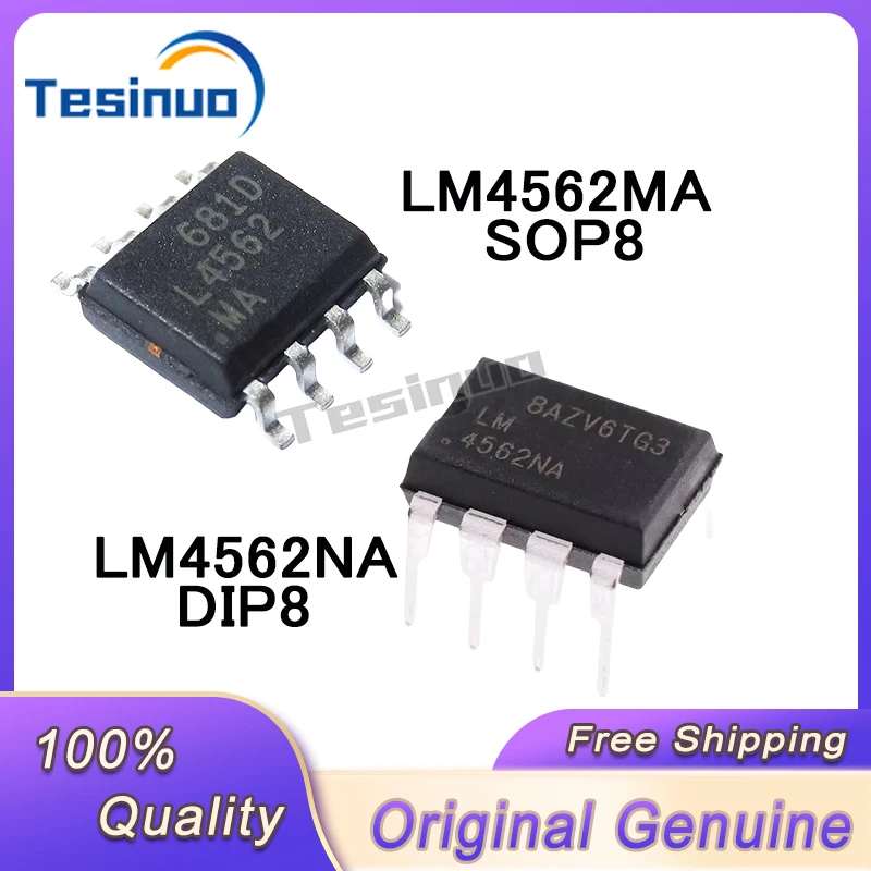 5/PCS New Original LM4562MA LM4562 SOP8 LM4562NA DIP8 Audio fever dual op amp chip In Stock