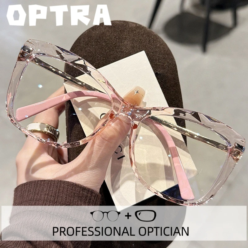 

OPTRA Blue Light Blocking High Quality Eyewear Vintage HD Reading Glasses Customization Myopia Prescription Optical Eyegiasses