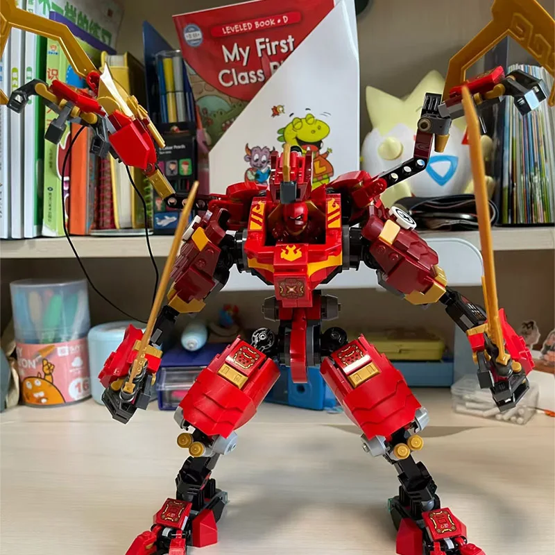 Ninja Series Red Dual Climber Blade Mech Robot Model Building 623PCS Blocks Toys For Adults Christmas Party Gifts Collecti - view 5