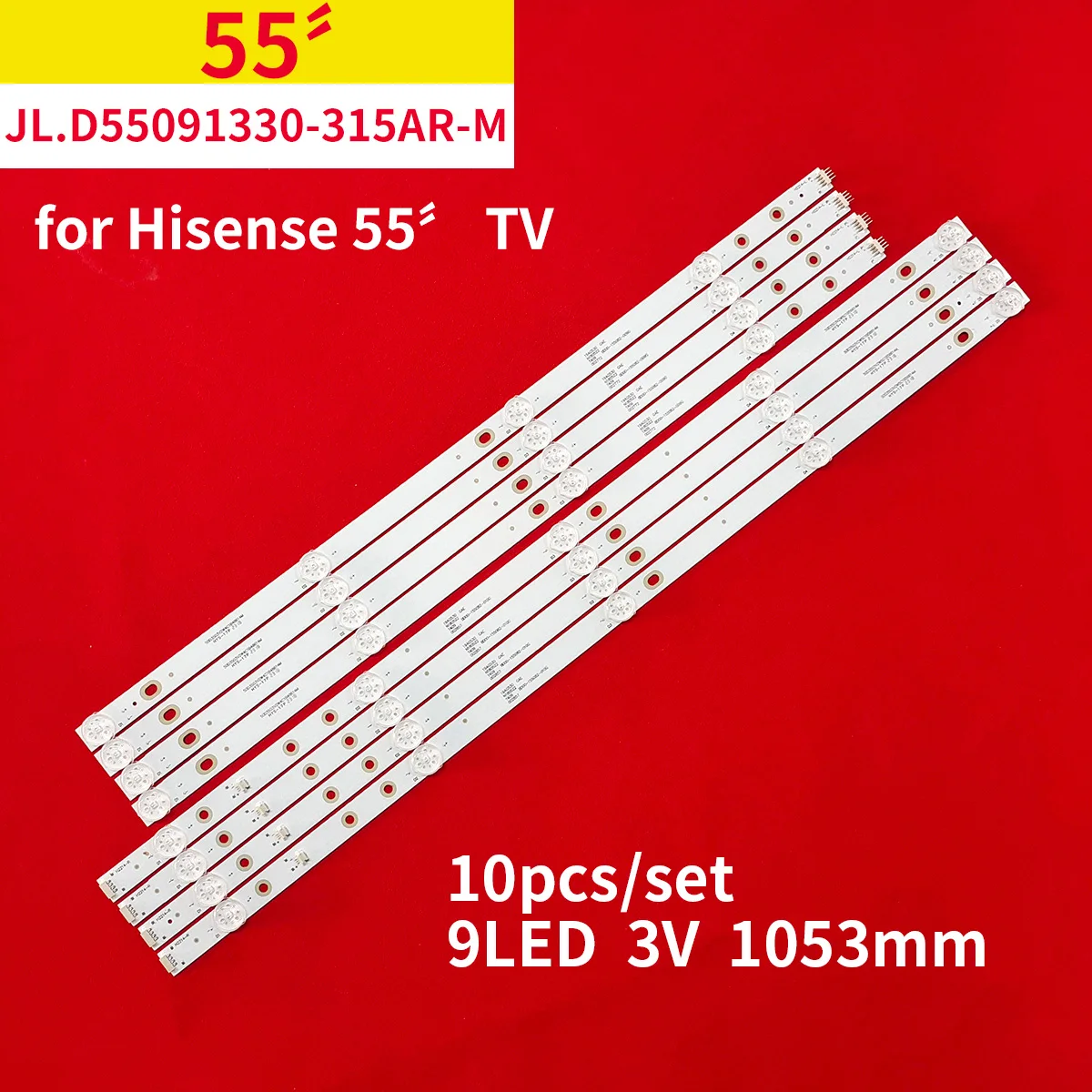 hisense jld55091330315ar m led backlight strip lampada para hisense jld55091330 315ar m 55 monitor de tv lcd novo 10 pecas por conjunto 01