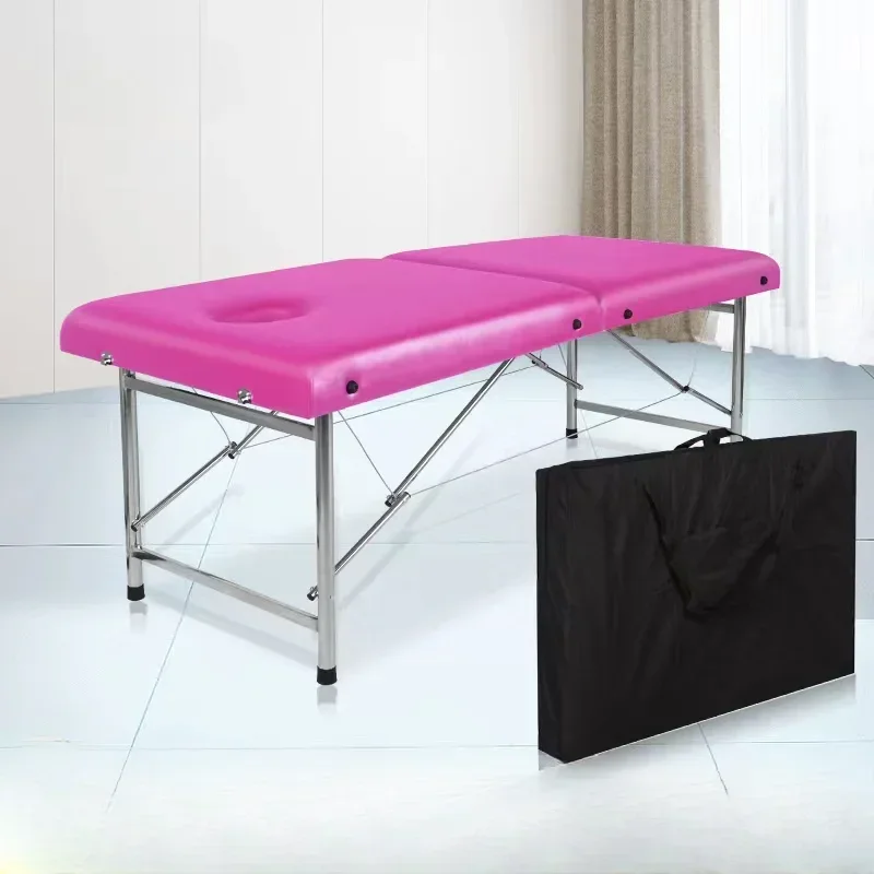 Chaise pliante professionnelle de luxe pour tatouage, lit médical, table de traitement des cils, liège, cosmétique, portable, YJT 0727