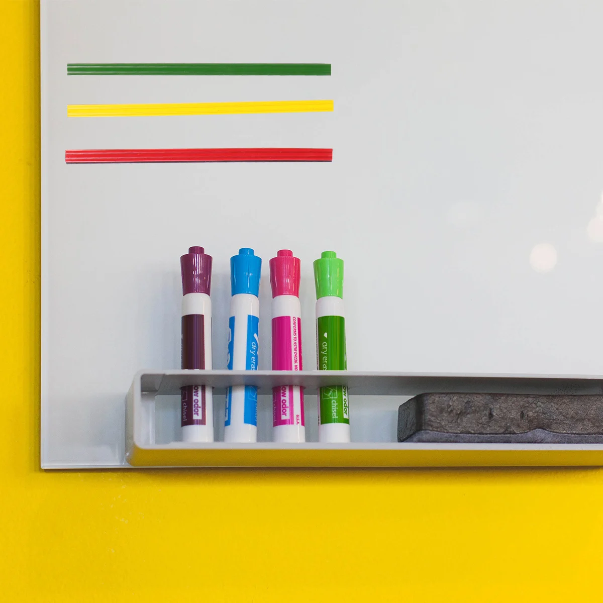 

12Pcs Toughness White Board Magnetic Strip Easy Attach Magnetic Tape for Office School Storage Organizer