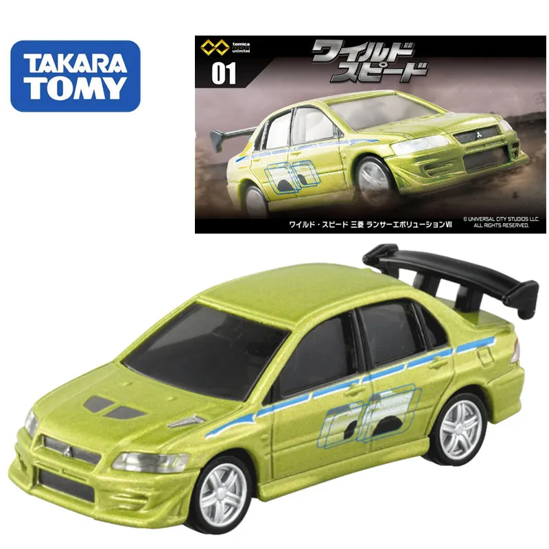 

Takara Tomy Tomica Mitsubishi EVO7 Sports Car Fast and Furious 2 Racing Car Miniature Die-cast Alloy Car Model Children Toy Gift