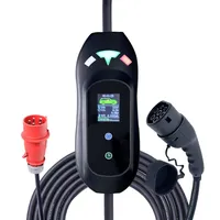 Type B 6MA Level 2 Portable EV Charger 11kw 16A 3 Phases Fast AC Charger for Tesla Model 3 Y Electric Car