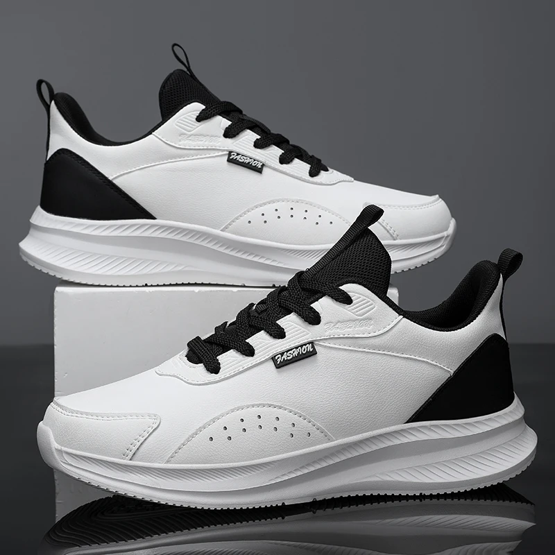 

Men Sports Shoes Classic Leather Lace Up Fashion Breathe Anti Slip Wear-resistant Flat Bottomed Outdoor Running Shoes for Man
