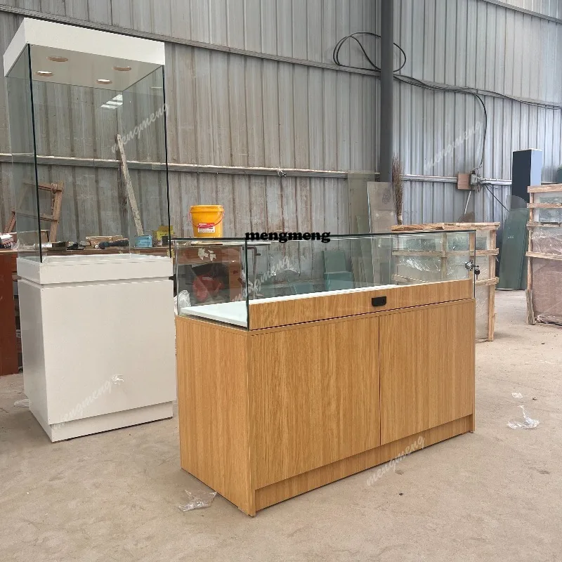 

Factory Direct Sales Jewelry Glass Display Cabinet Designer Memorial Hall Exhibition Podium Commercial Furniture