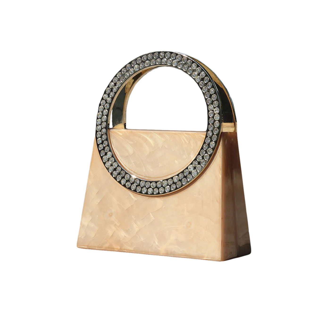 Diamond Handbag Acrylic Handheld Bag Styling Bag Small Single-Shoulder Bag Messenger Bag Sparkling Diamond-Encrusted Bag