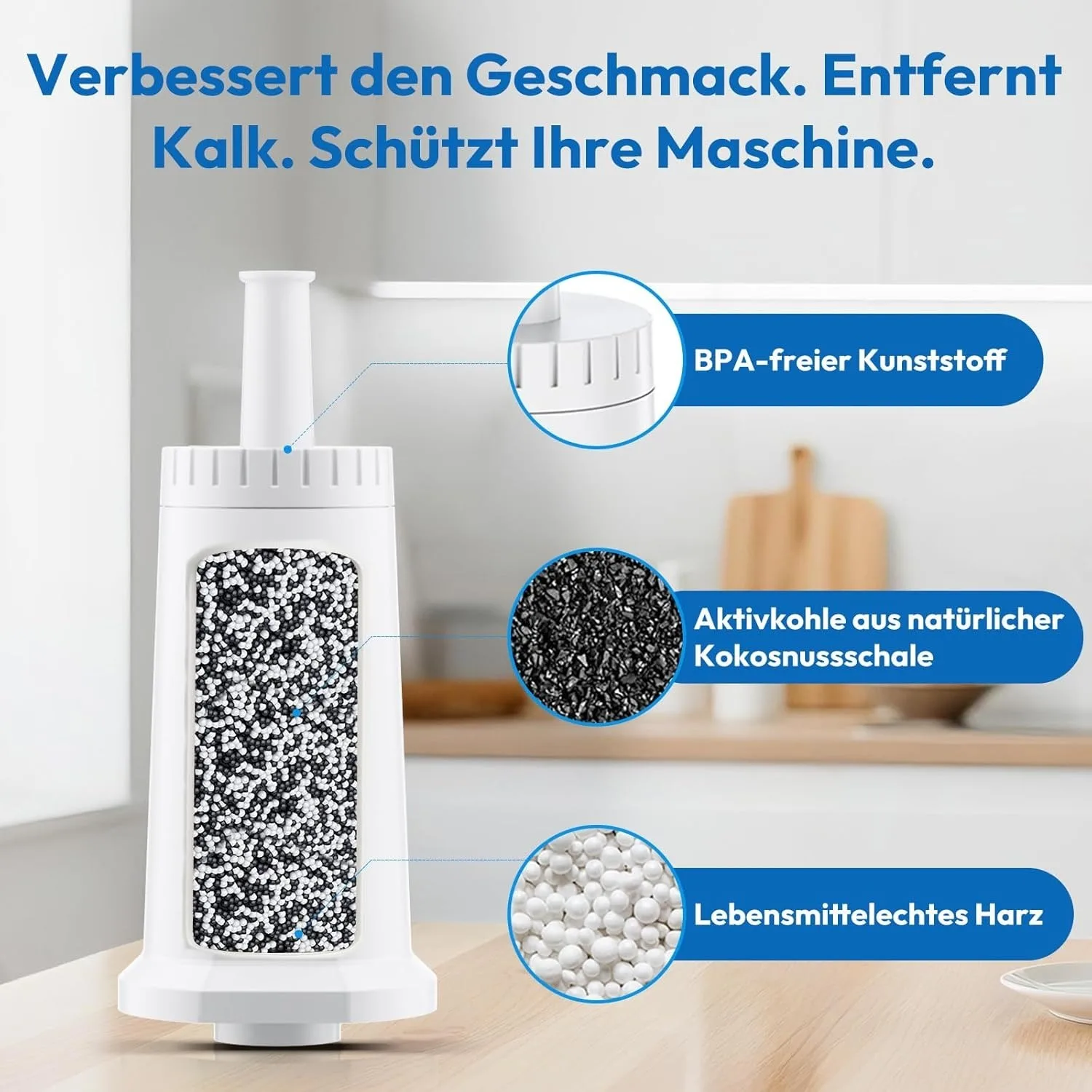 Replacement Water Filter for Breville Sage BES008 Compatible with Barista Pro BES878 Touch BES880 Oracle BES980 BES990 view 4