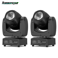 2PCS 100W RGBW 4in1 Moving Head Light Beam High Brightness Stage Lighting Effect for DJ Disco Club Party Dance Wedding Theater