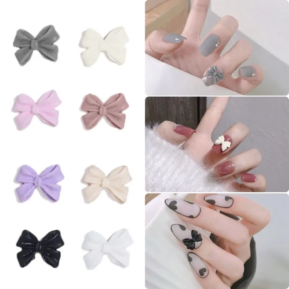 Accessoires de pince à cheveux bricolage, pièces de charme d'ongle, fournitures de nœud en résine, nouveau, 10 pièces