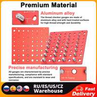 Nut and Bolt Thread Checker Set 28 Thread Identifier Gauge Inch and Metric Size Precise Screw Size and Thread Measuring Tools