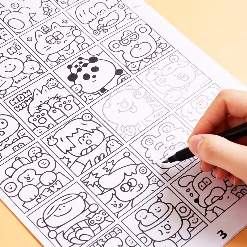 A Copy and Coloring Graffiti Art Book Include 55 Randomly Different Pattern and Sheets of Stress Relieving Sketch Drawing Paper