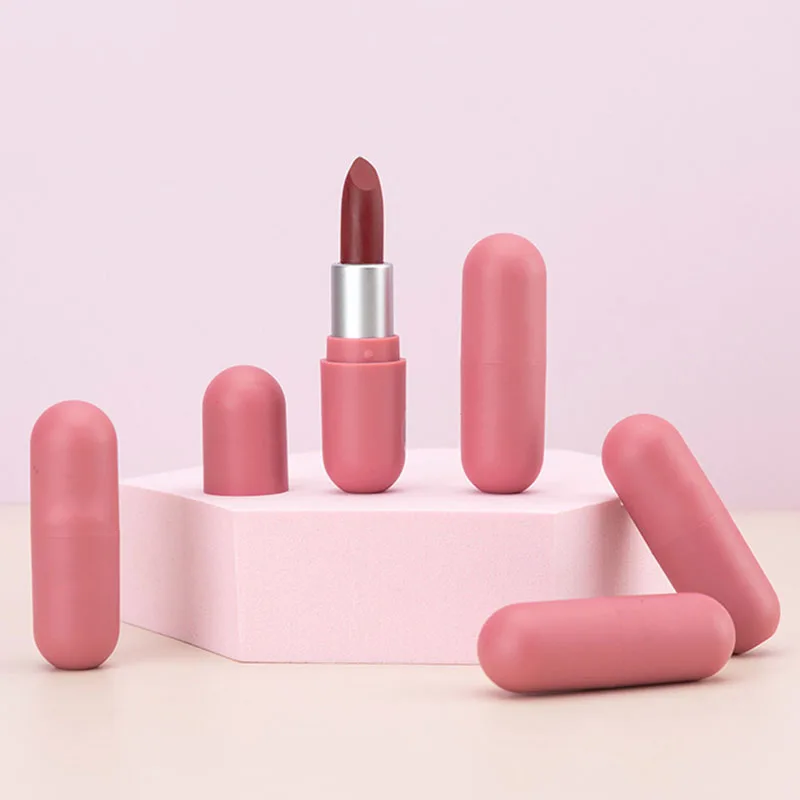 

Velvety Matte Lipstick Mini Capsule matt lipstick Long Lasting Nonstick Cup Not Fade lip dye Cosmetics Make-up for women