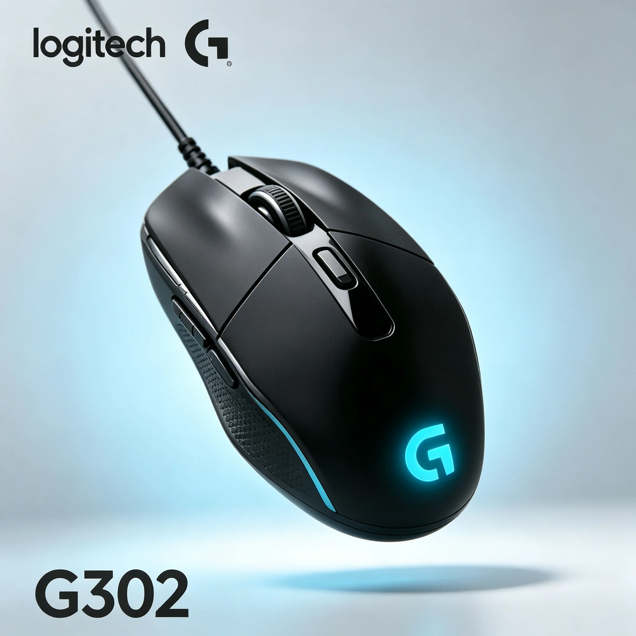 Logitech G302 Wired Gaming Mouse 6 Programmable Buttons RGB USB Mice For Game & Office