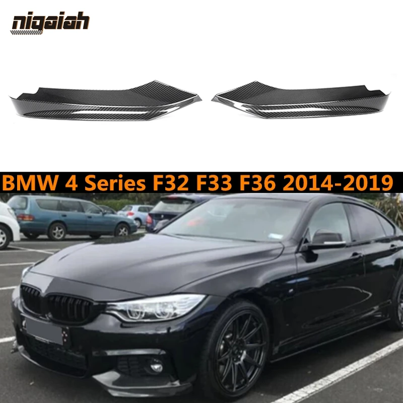 Dry Vacuumed Carbon Fiber Front Splitters For BMW 4 Series F32 F33 435i M Sport 2014-2019 M Performan Car Front Bumper Splitters