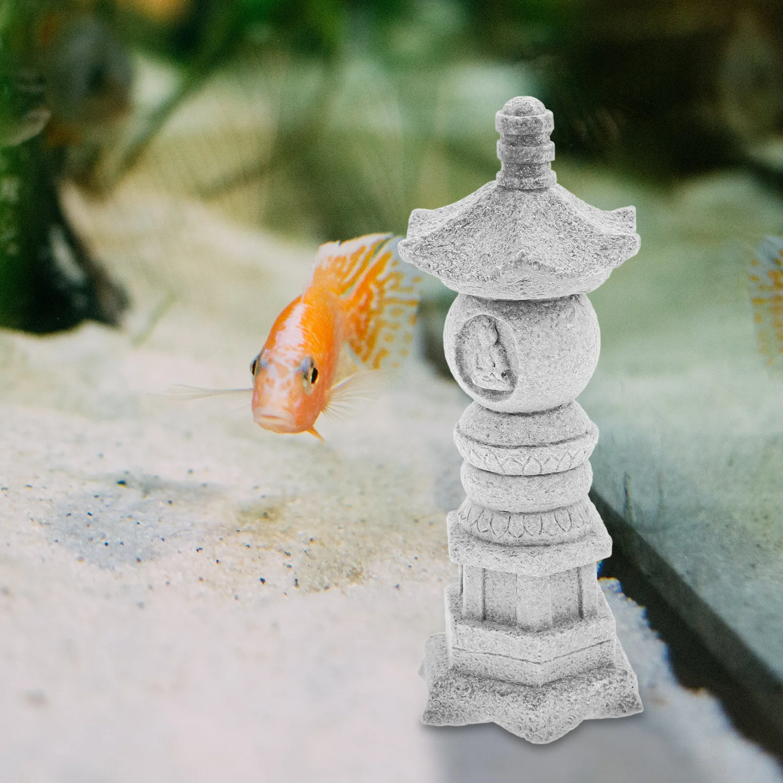 

Stone Pagoda Ornament Blue Sandstone Fish Tank Decoration Micro Landscape Sculpture For Aquarium Mini Garden Decor Pavilion