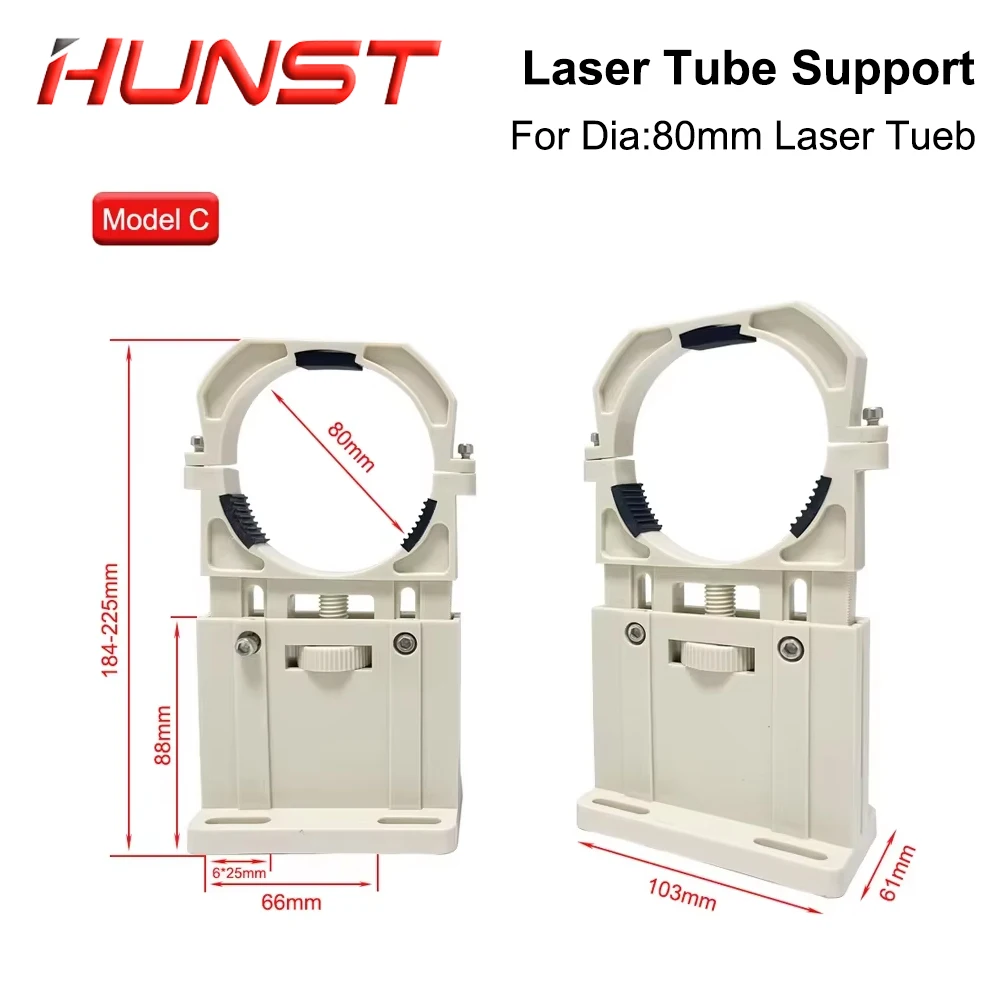 Hunst Co2 Laser Tube Holder Support Mount Flexible Plastic Diameter 80mm for 75-180W Laser Engraving Cutting Machine