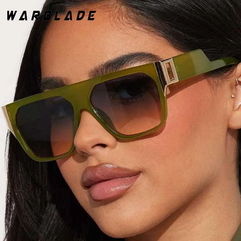 

Punk Retro Trend Oversized Frame Flat Top Square Women Sunglasses Luxury Brand Men Sunglass Outdoor Drive Travel Goggles UV400