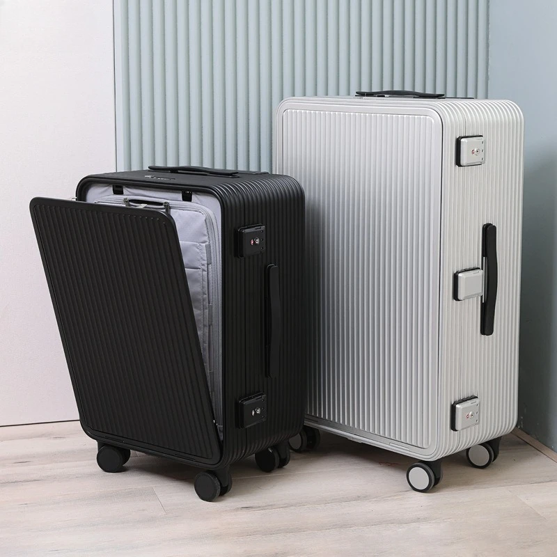 All Aluminum-Magnesium Travel Suitcase Solid Thickened Luggage Box Men's Large Capacity 26 Inch Alloy Trolley Case