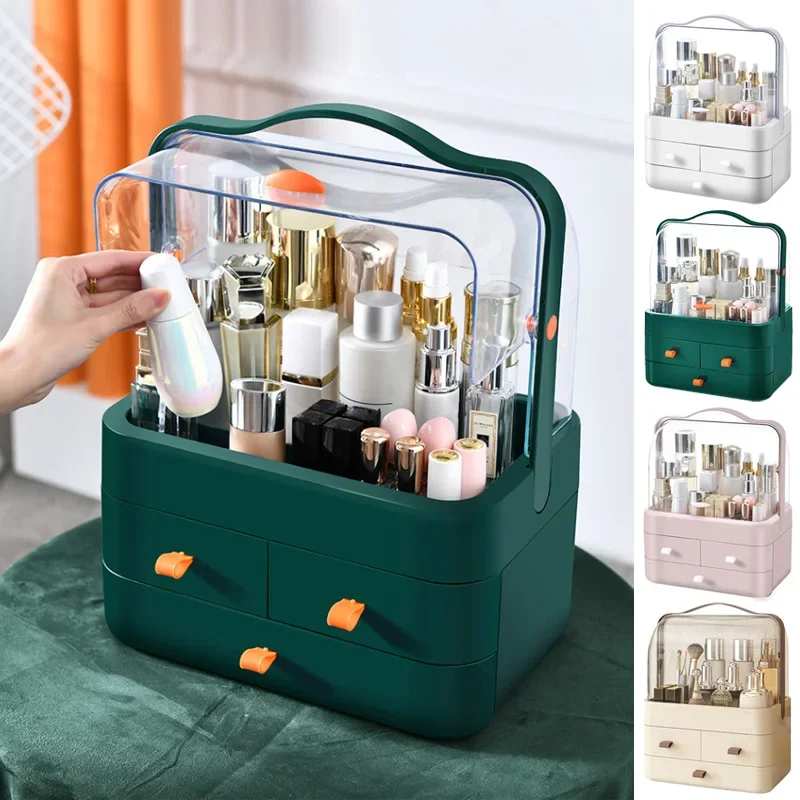 

Makeup Organizer Box Desktop Drawer Storage Box Dust-proof Transparent Dressing Table Skincare Jewelry Storage Rack Containers