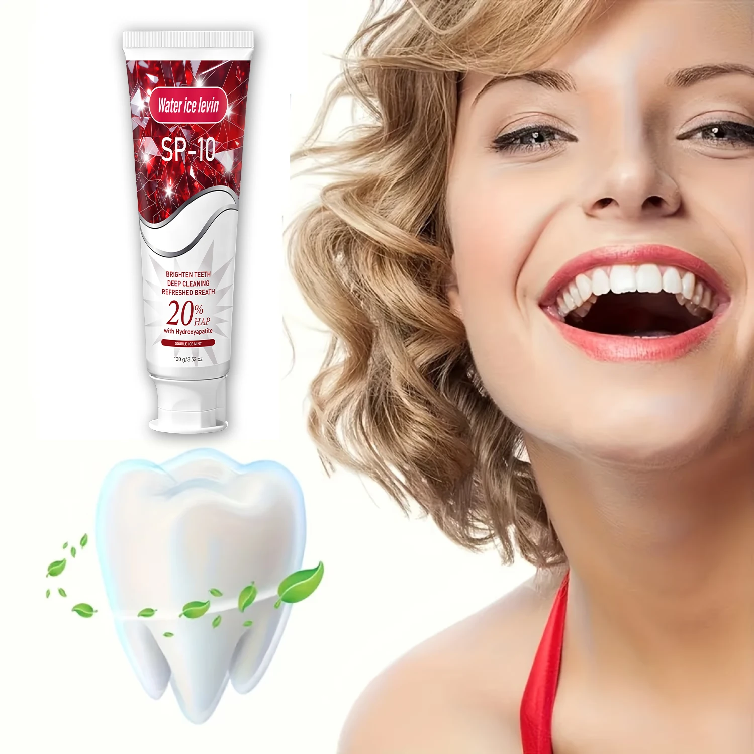 20%‑HAP Hydroxyapatite Probiotic Toothpaste,Dual Mint Fresh Breath,Teeth Brightening,Plaque‑Removal Gum‑Care Paste