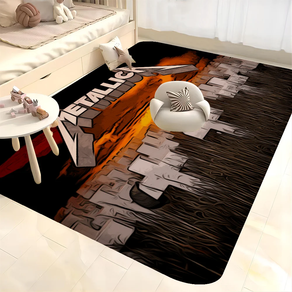 Rock M-Metallicas Door Mat Anti-slip Absorb Water Long Strip Cushion Bedroon Mat Bedside Mats