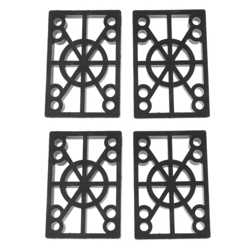 

NEW-4 Pcs Skateboard Riser Pads Longboard Rise Pads,Skateboard Shock Pads,Soft Longboard Shockpads,12Mm,Black