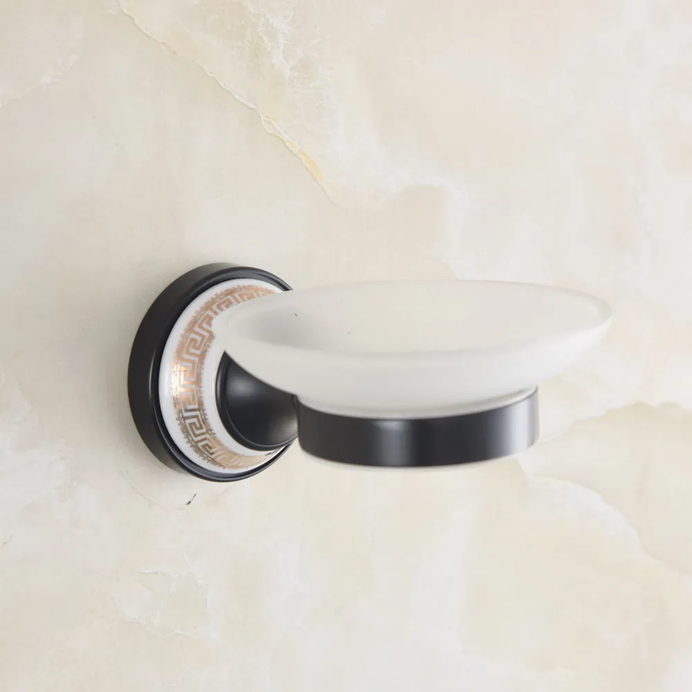 Soap Dishes Black Wall Mounted Brass Soap Basket Soap Dish Soap Holder Bathroom Accessories zba965