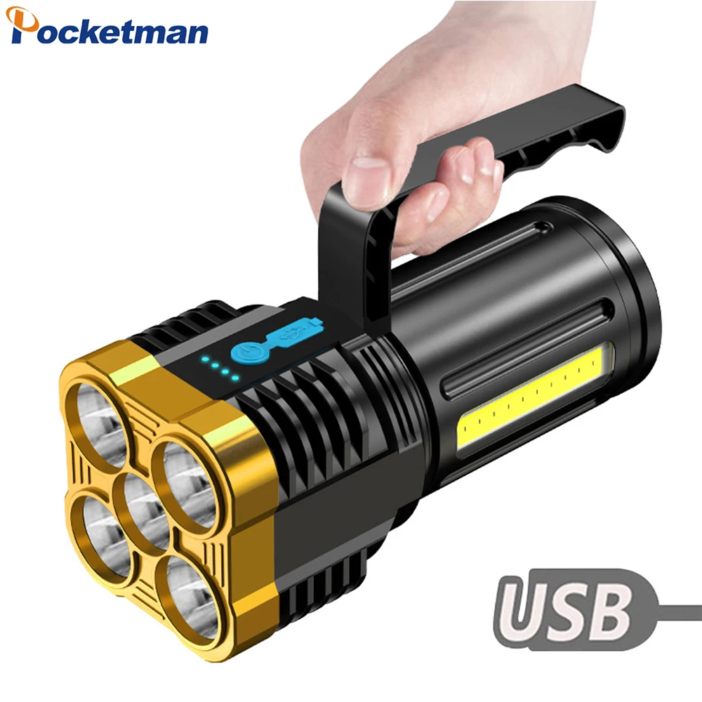 

Ultra Bright LED Flashlight USB Rechargeable 4 Lighting Modes Flashlights Waterproof Torch for Camping Exploring Hiking