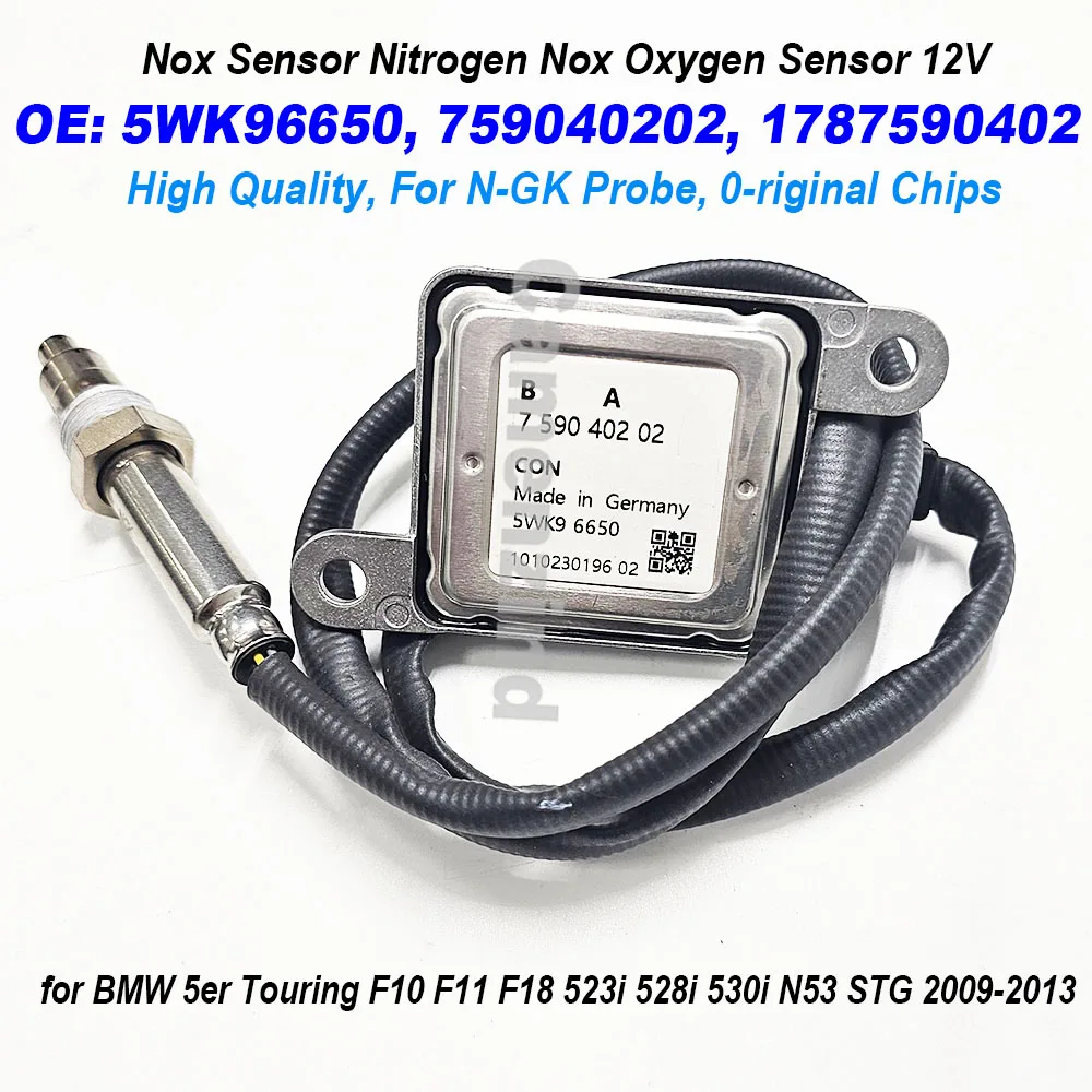 

5WK96650 Nox Sensor For BMW 5er Touring F10 F11 F18 523i 528i 530i N53 STG 2009-2013 11787590402 759040202 5WK96650B ﻿