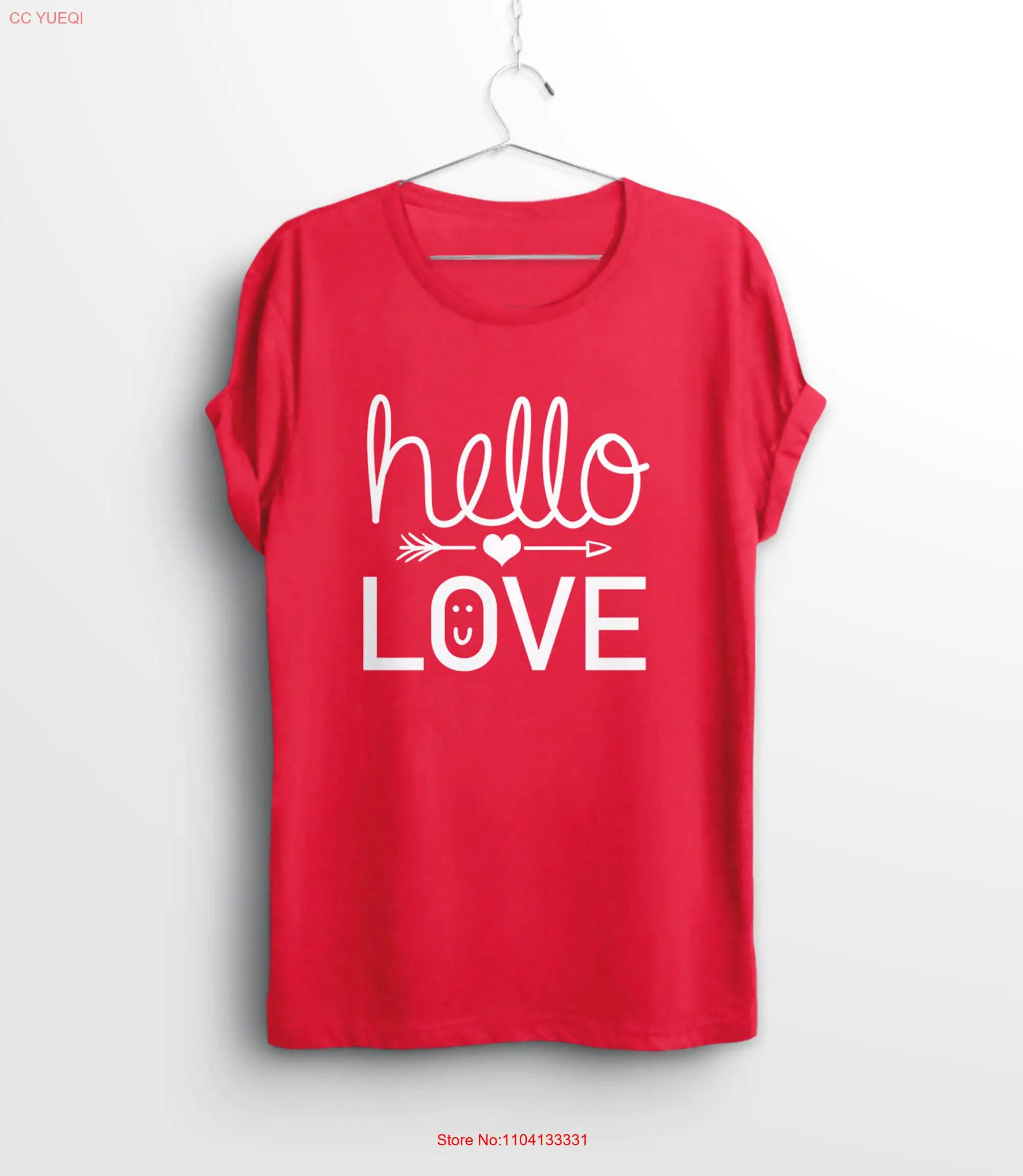 

Футболка «Hello Love» для женщин, футболка на день Святого Валентина, женская милая футболка на день Святого Валентина для мальчиков или девочек, графическая приказка на День Святого Валентина