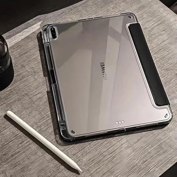 

HD Transprent Acrylic Hard Case For Huawei MatePad 12 X 2025 2026 2024 Air 12 Pro 13.2 12.2 Air 11.5 S SE 11 With Pen Slot