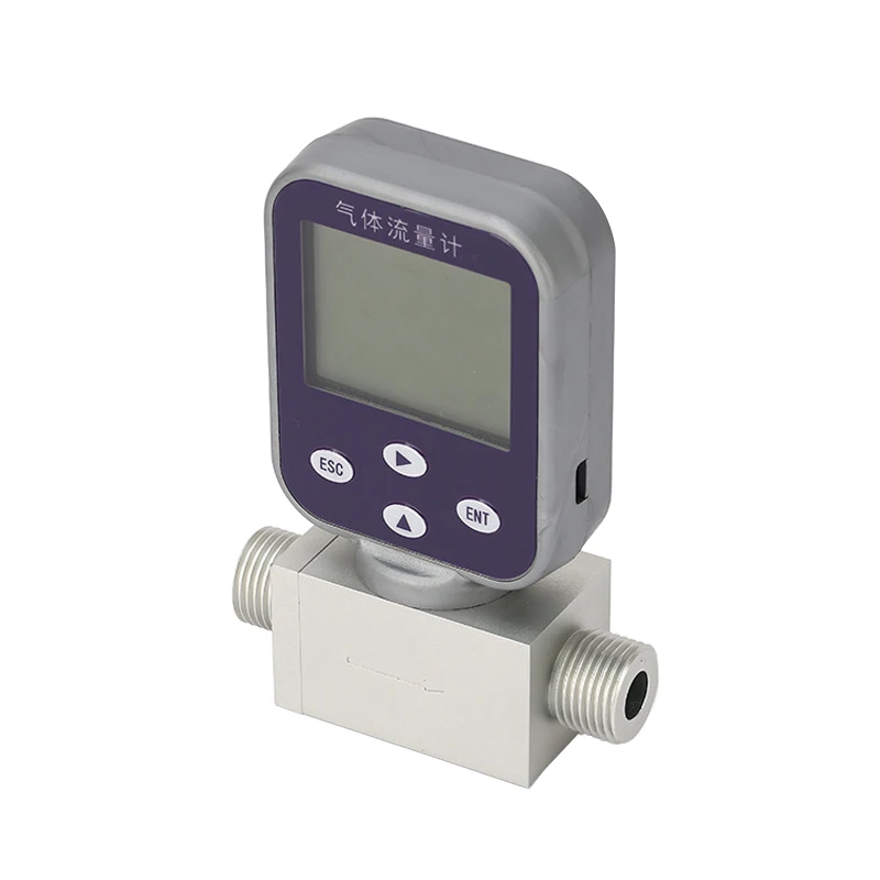 مقياس تدفق كتلة الهواء الرقمي الحراري المحمول عالي الدقة 0-300SLPM مخصص OEM يدعم الغاز المتوسط
