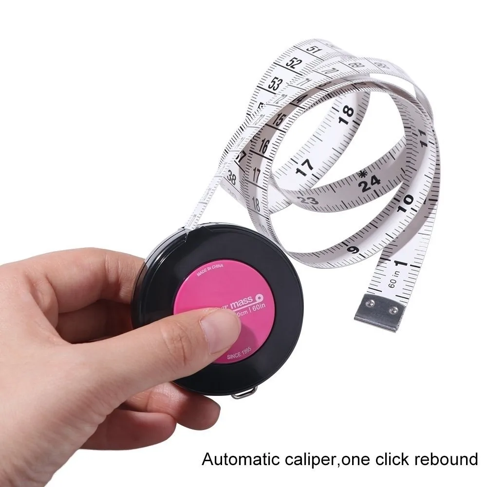 Regla retráctil de función retráctil de alta calidad, diferentes colores, cinta métrica de 1,5 metros, regla de doble escala