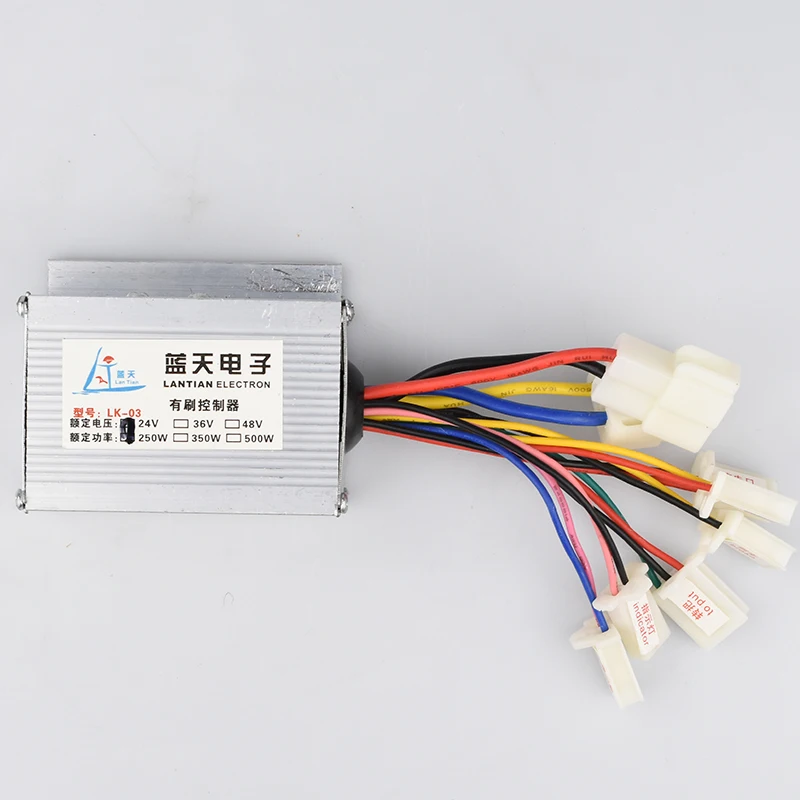 24V 250W DC silnik szczotkowany kontroler zestaw do konwersji roweru na elektryczny, łańcuch Twist przełącznik przepustnicy, silnik elektryczny rower hulajnoga — zdjęcie 4