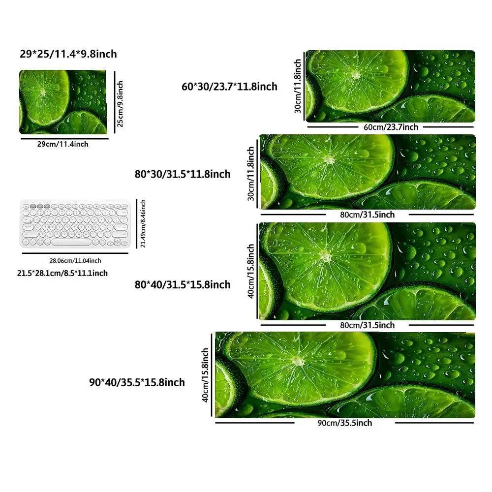 Alas Mouse Buah Aksesori Kantor Gamer Kabinet Pc Alas Meja Permainan Meja Komputer Alas Gaming Keyboard