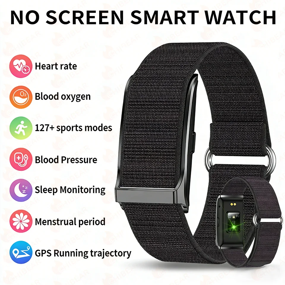 

2026 New No Screen Smart Watch Men's Sports Outdoors Fitness Heart Rate Monitor 1ATM Waterproof New Smartwatch For Andrio IOS