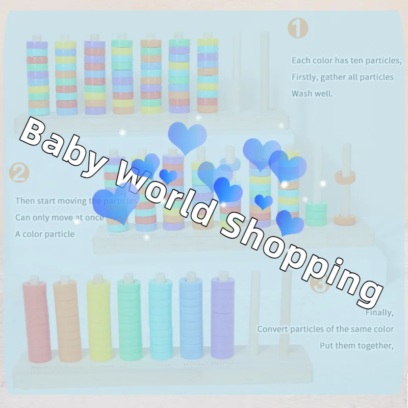 Giocattoli in Legno per Ordinare e Impilare, Giochi Montessori con Anelli Arcobaleno, Giocattoli in Legno per Bambini