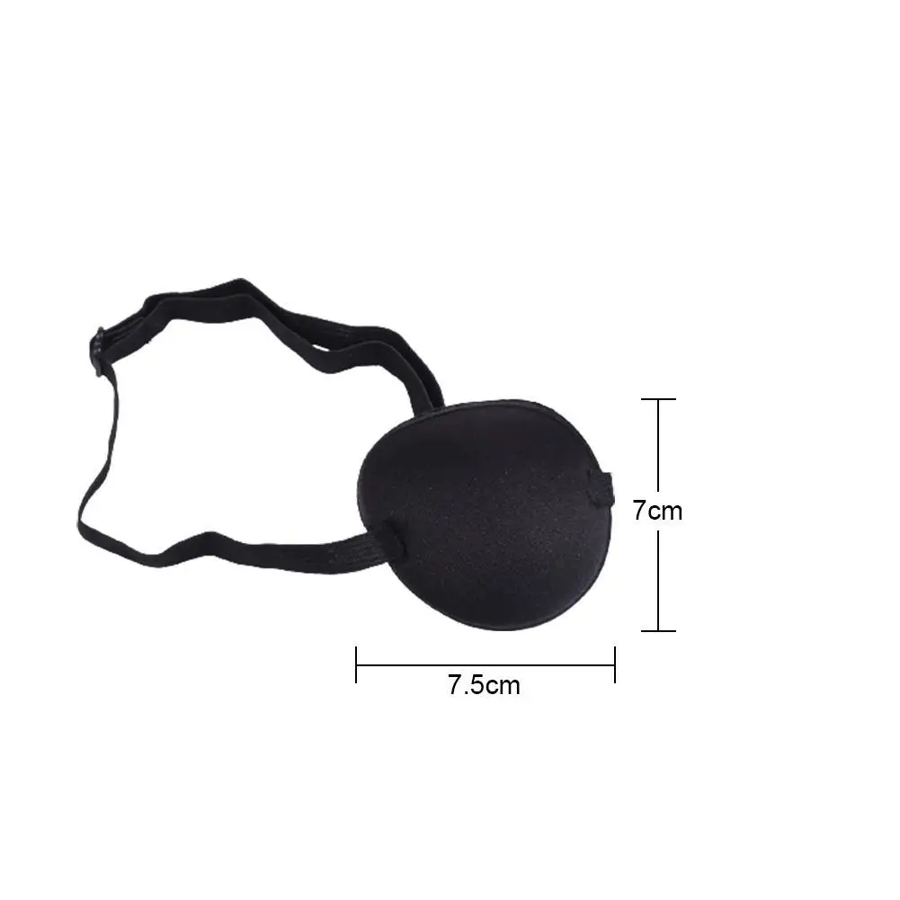 Unisex Pirate Eye Patch Black Single Eye Mask Adjustable Concave Eye Patch Eye Mask Child Pirate Halloween Cosplay Costume Props