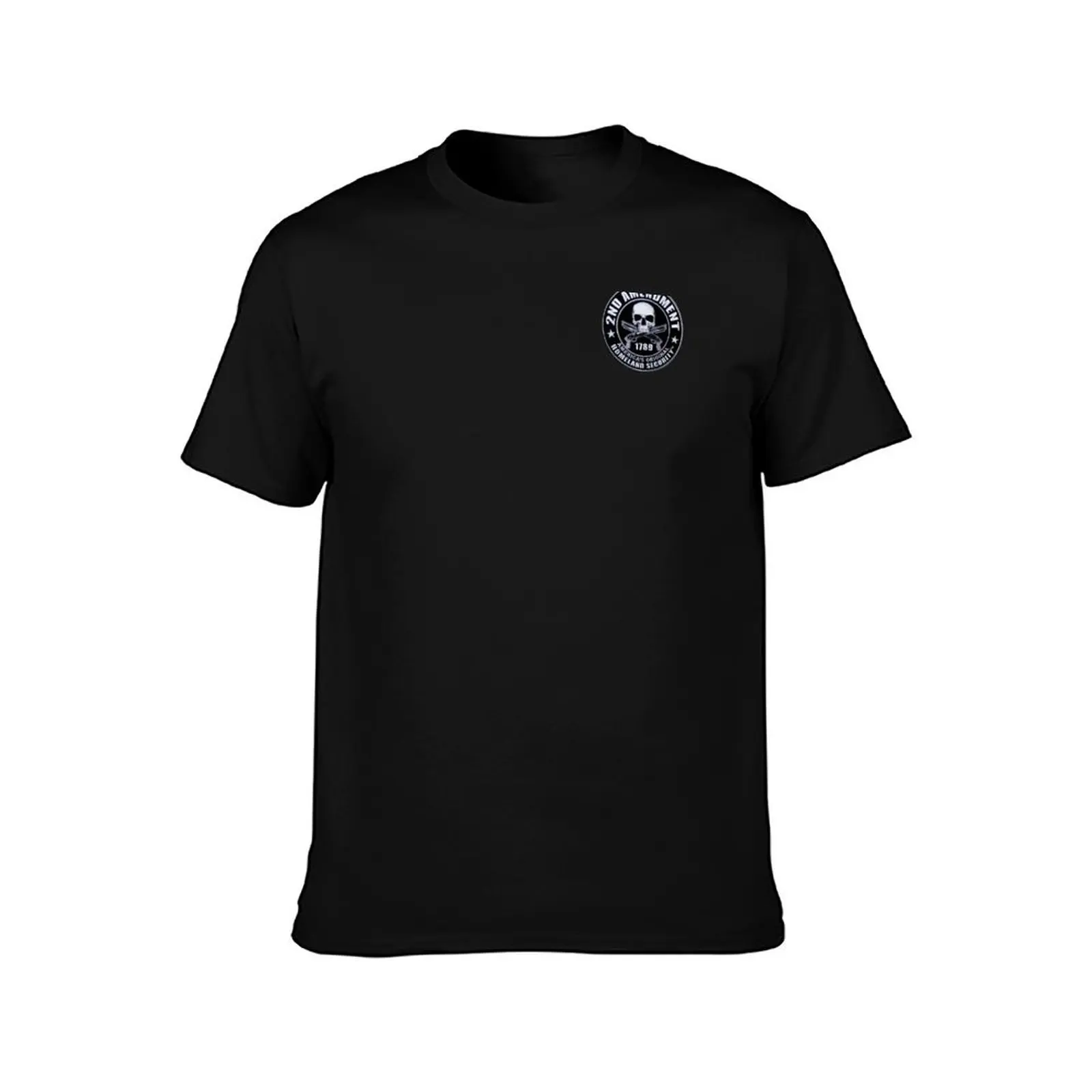 2nd Amendment Original Security Left Breast T-Shirt Minimalist Casual Short Sleeve Top T-Shirt