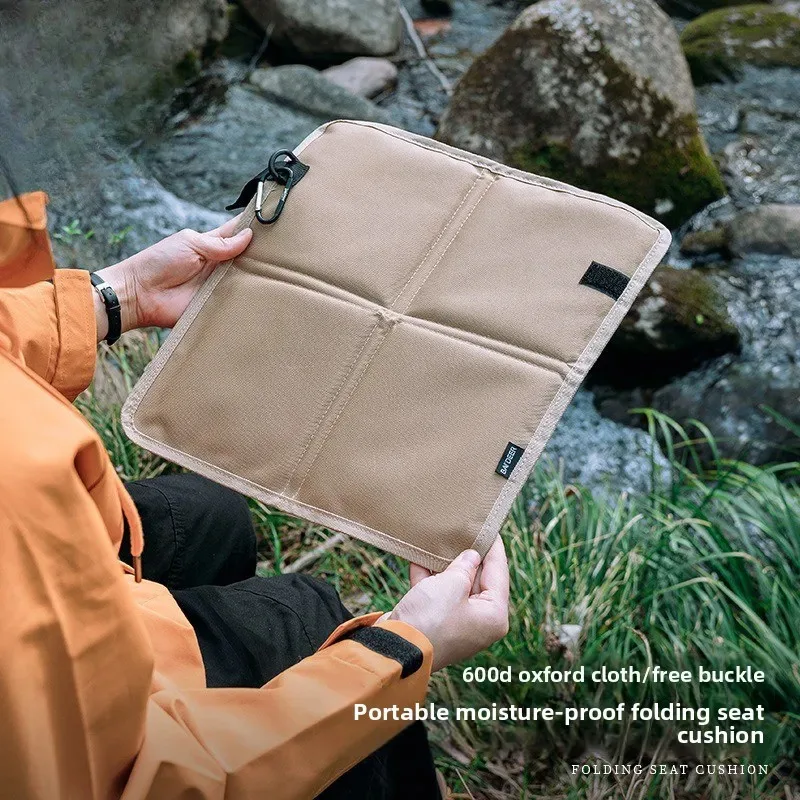 Outdoor-Camping-Klappkissen, Tragbare Dicke Feuchtigkeitsabweisende Matte, Bergsteiger-Gras-Camping-Wander-Isolier-Bodenmatte