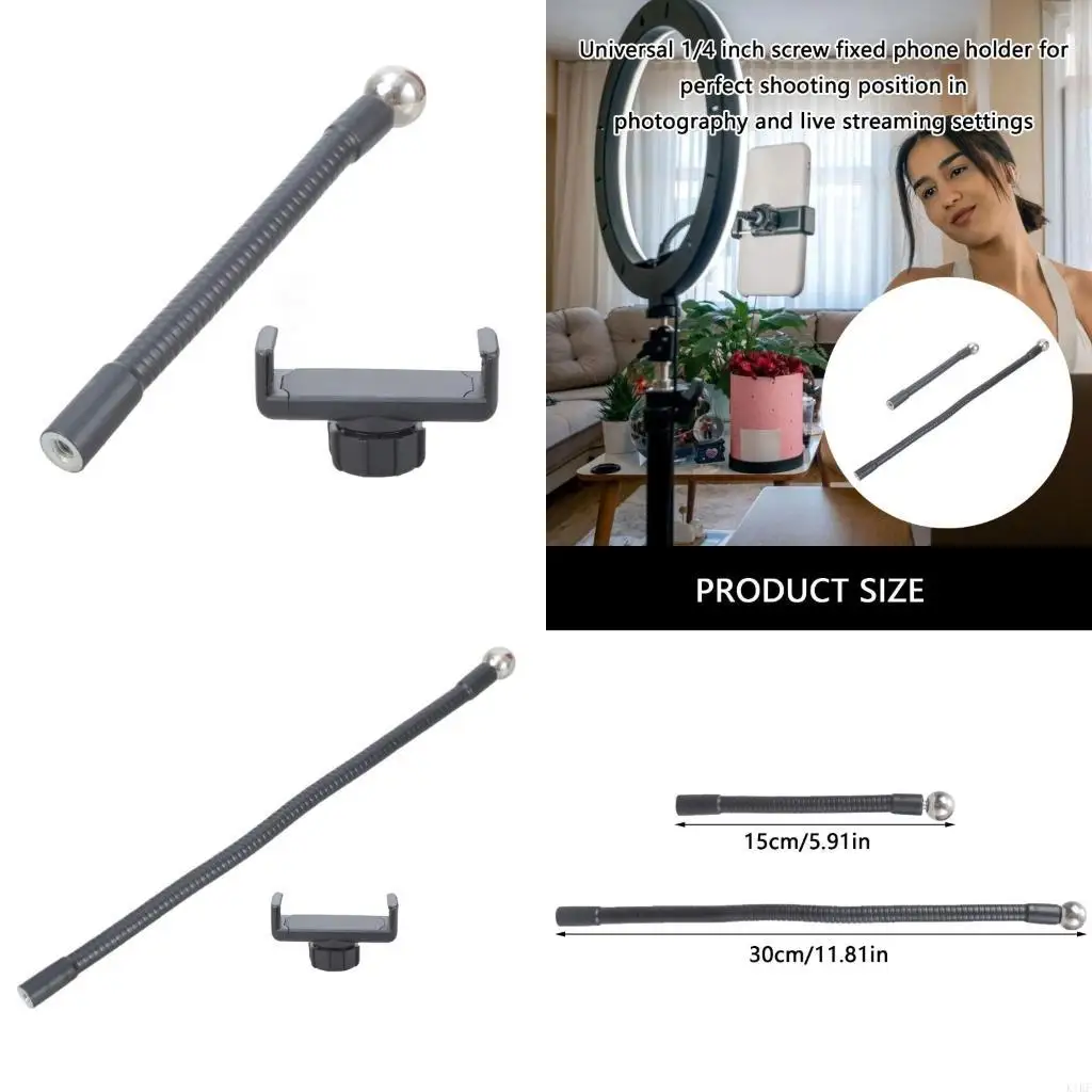 

Camera Accessories Ball Socket Phone Clamp 1/4inch Screw For Live Streaming Gear K1KF