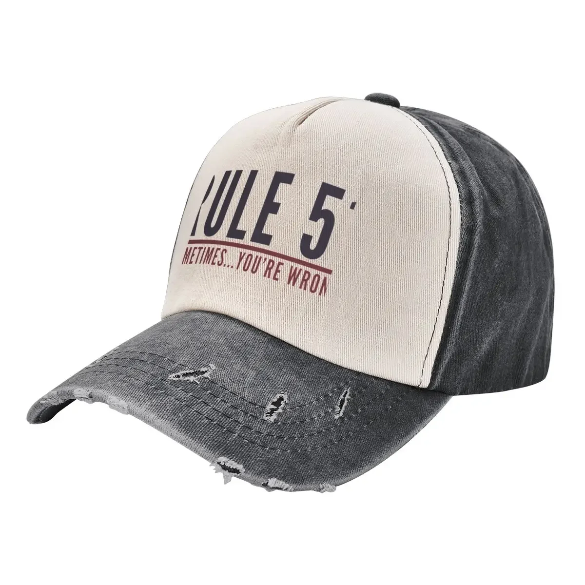 Rule 51 Sometimes You're Wrong - Gibbs Rules - NCIS 4 Baseball Cap Fishing cap Rave Beach Outing Women Hats Men's