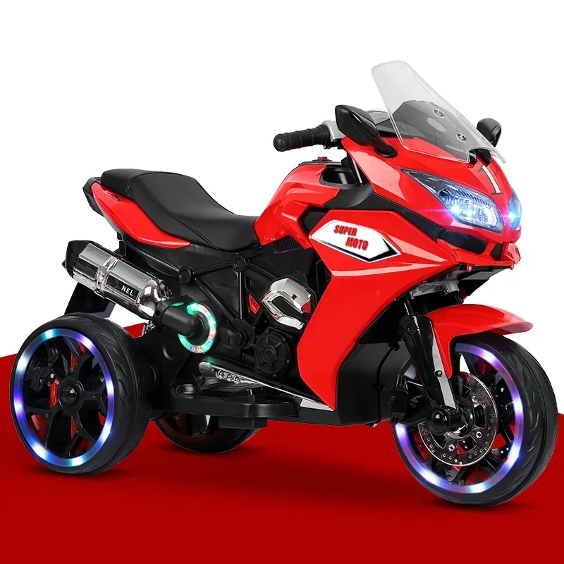 kids motorcycle/ 12V Kids toys motorcycle/Kids electric car/ Rechargeable 3 Wheels Ride on Motorcycle with Lighting wheels