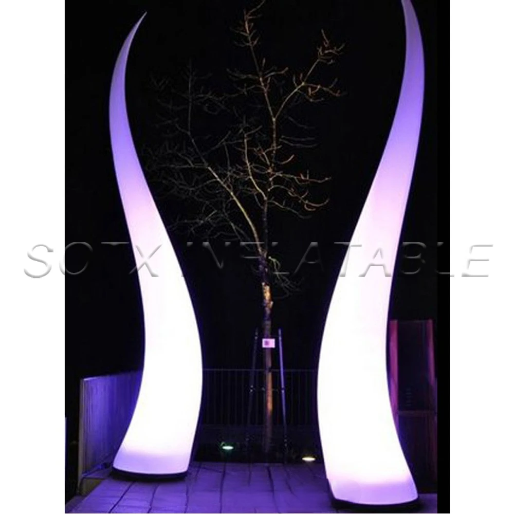 Stage Event Party Decoration Free Standing Inflatable Pillar Colorful Inflatable Led Light Tubes Column For Outdoor