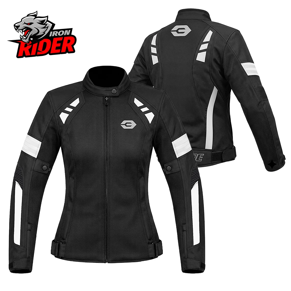 Women's Motorcycle Jacket Anti Fall Breathable Reflective Off-road Riding Jacket All Season Universal Motorcycle Equipment